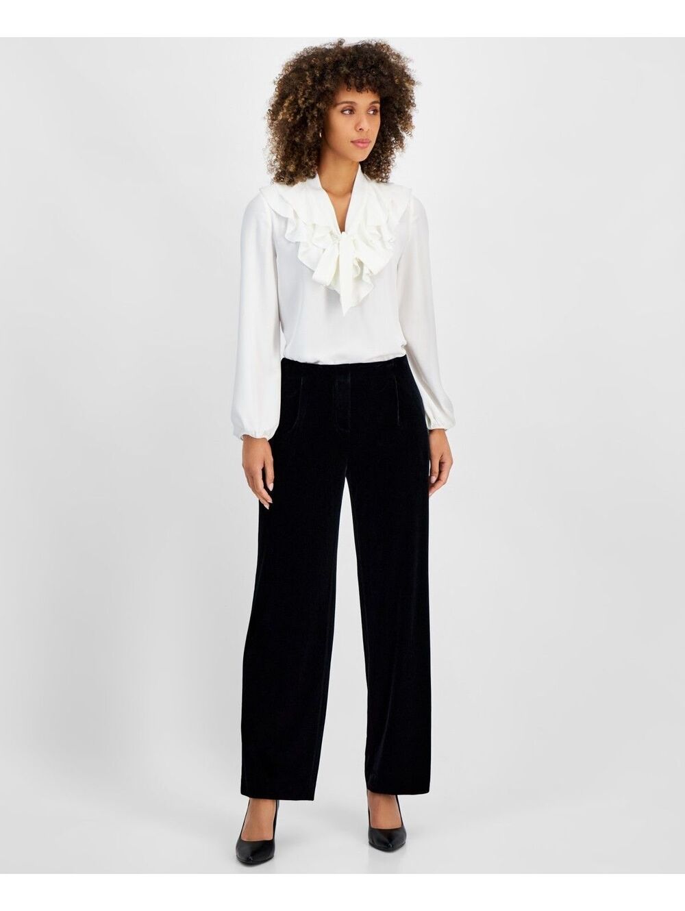 Womens High-Rise Velvet Straight Leg Pants XL ($89)